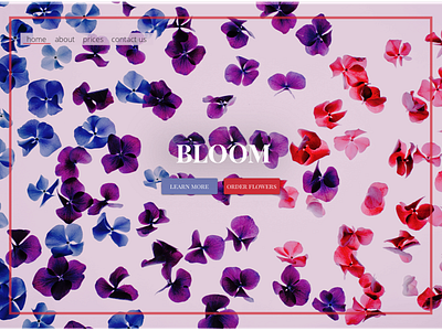 Daily UI 003 - Landing Page 003 bloom daily dailyui floral flower flowers landing landing page ui