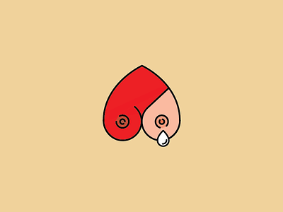 Breast + Milk = MAKE MILK GANG brand breast gang logo milk red skin symbol