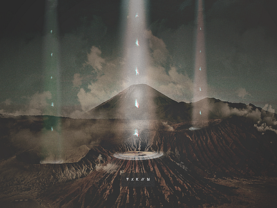 T X K // N desert dry falling glitch grain mountains photoshop scenery silhouette taken warm