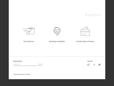 360intrrs Home Footer Dribbble ecommerce flat footer light theme simple web design