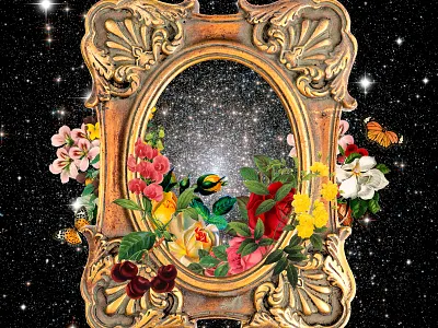 Collages Vol. VIII collage colorful flowers galaxy pin up retro space stars steampunk tropical vintage whimsical