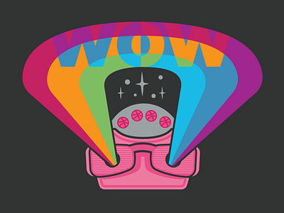 Dribbble Is Inspiration dribbble inspiration rainbow space sticker mule view master