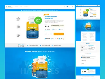 Winter Happines - Sales Page design ecommerce landing landing page modern page product product page responsive sales page web website