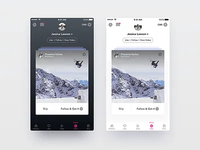 IG Followers App Test Views android app dark flat follow instagram ios photo share social