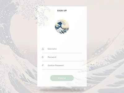 Sign Up account clean create form interface login paper user