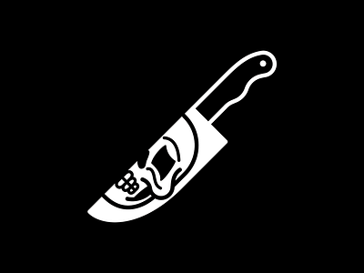Weird week black halloween idea knife skull white wip