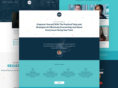 One Caring Adult brand site teens ui web design website