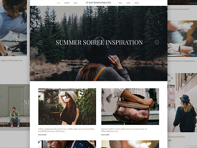 In the mood for love blog design fashion food landingpage layout travel website