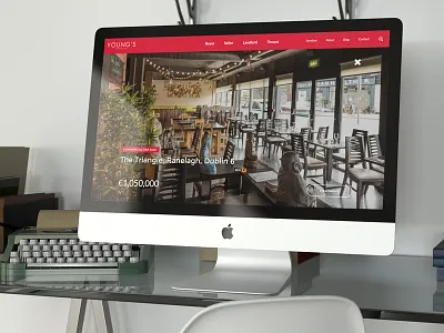 Young's website launched dublin fullscreen image ireland photography property real estate red web design
