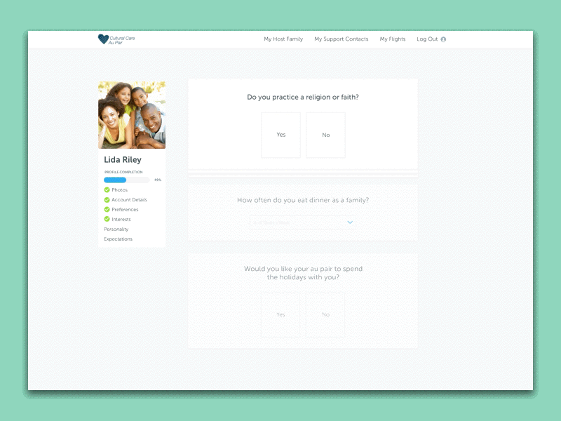 Q&A Card Stacking card data input stacking survey