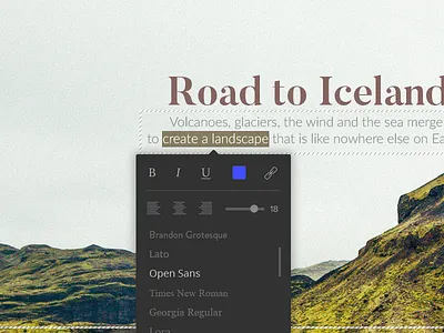 Text Editor admin content dashboard editor font panel text typography website