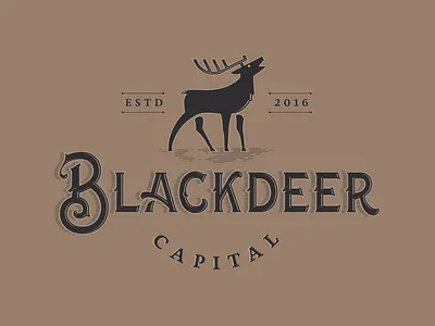 Blackdeer Capital blackdeer deer lockup logo real estate stag typography