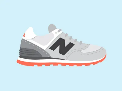 New Kicks flat illustration shoes