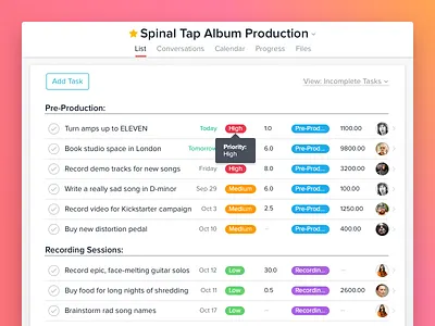 Custom Fields for Asana asana custom fields data list spinal tap spreadsheet task teams