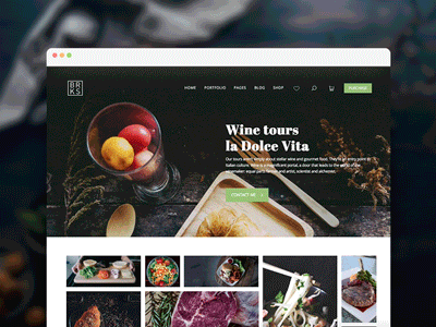 BROOKS Organic Food animation behance creative design flat logo parallax theme ui ux vector web