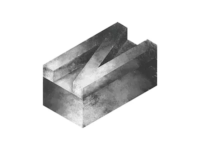 Typography Printing digital painting isometric poster printing typography