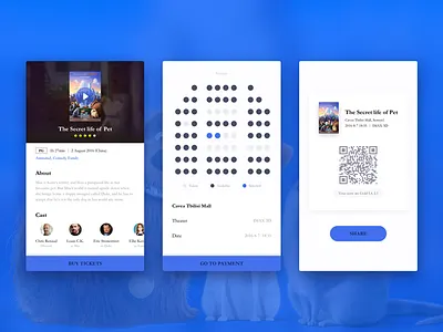 Movie Booking app booking clean dailyui movie ui