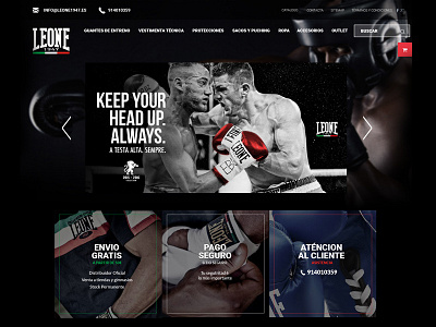 Leone1947 boxing dark ecommerce sport web