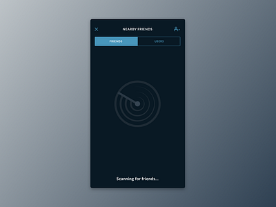 Scanning for Friends friends ios iphone mobile notifications radar scan scanning trucker trucking ui ux