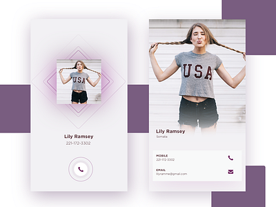 Profile call mobile ui
