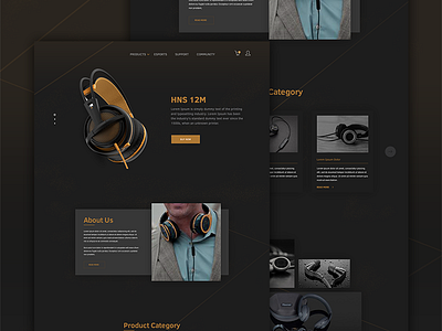 Webpage Design app clean dark design landing modern music product ui ux web webdesign