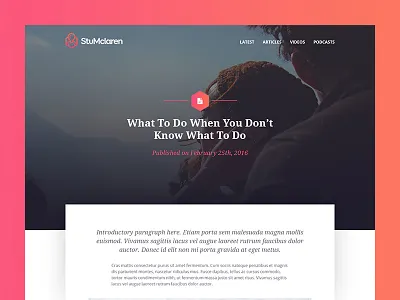 Blog Article article blog clean design simple typography website