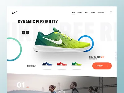 Day 03 - Landing Page clean creative dailyui landingpage minimal nike