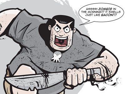 PROMTOIONAL PIECE for the comic book "MEAT & POTATOES" collectible coloring comedy comic book epic graphic design graphic novel inking penciling vector zombies