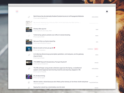Reddit Redesign app bush did 911 cat clean red reddit thumbnails web white