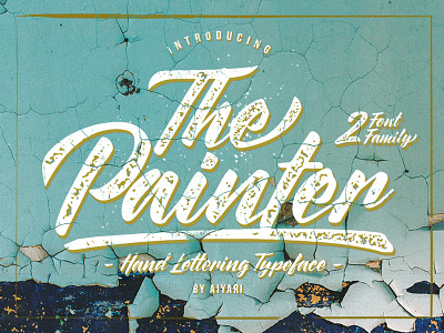The Painter lettering open type retro script typeface
