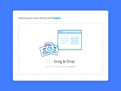 File Upload browser drag file import upload