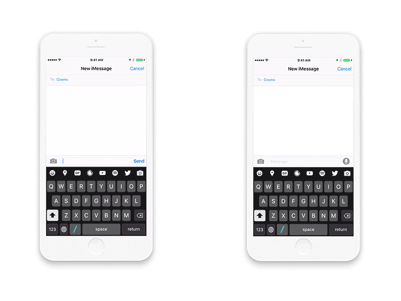 Swipe Typing dark imessage ios keyboard nightmode search share slash swipe swipe typing
