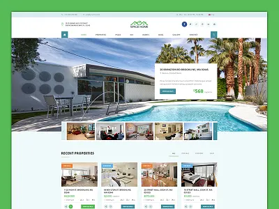 Space Home - Business Version advanced search agent business clean corporate flat homes listing modern real estate realtor realty