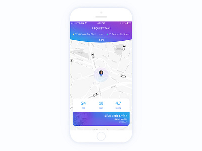 Request Taxi App 99apps app blue cards ios ios app map mobile app request taxi ui design ux design