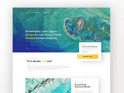 Wildlands Funding Landing Page design funding hero landing page quote raleway typography web website wildlands