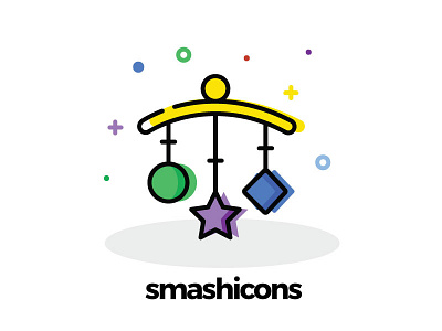Baby Icons (Cartoony Style) │ baby cot icon icons mobile smashicons ui