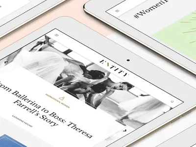 Entity blog branding fashion layout logo magazine style women