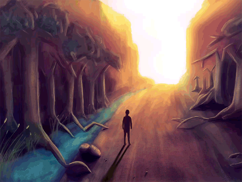 The Gorge - Apple Pencil & Procreate apple apple pencil canyon drawing fire forest gorge ipad pro pencil procreate time lapse