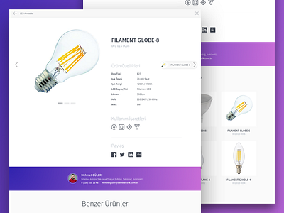 Product Detail Modal [WIP] gradient lamps led light lighting modal product detail