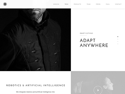 Smart Clothing Landing Site ai black clothing landing landing site plants tech white