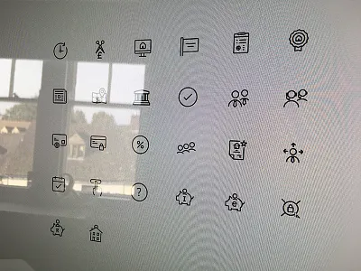 Financial Icon set financial icon iconset outline