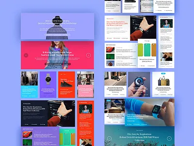 Multicolor widgets blog ecommerce hero ui kit web design website widgets