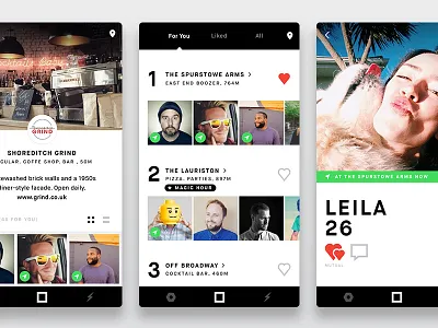 Antidate antidate app clean dating filters ios minimal mobile profile trending ui ux