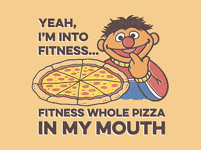 Sesame Junk Food apparel bacon cookie monster ernie illustration junk food oscar the grouch pizza sesame street tacos