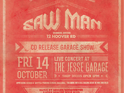 Musical Saw Show Flyer album folk music oily saw