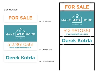 ATX Sign atx austin branding identity logo mockup real estate sign