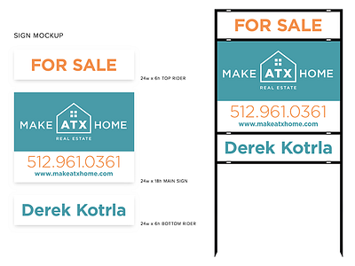 ATX Sign atx austin branding identity logo mockup real estate sign