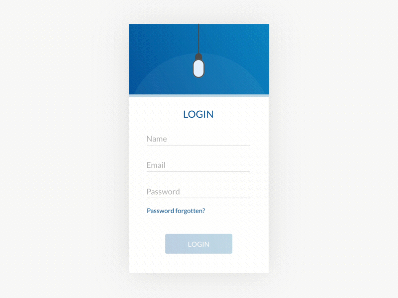 Login animation design interface ui user ux web
