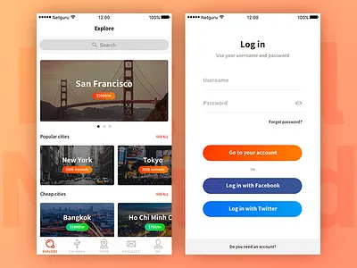 Nomad App app apple city clean digital ios iphone nomad search travel white
