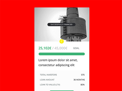 Investment card for crowd-funding platform crowd funding finance investment